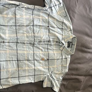 Carhartt Light Blue and Cream Plaid Shirt
